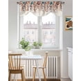 thumbnail image 3 of Orange Blue Leaves Tie Up Valances Curtain, Adjustable Kitchen Fall Leaf Branch Retro Valances for Windows Decor, Rod Pocket Short Curtains Set for Bedroom/Bathroom, 42"x18", 3 of 8