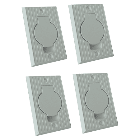 White Standard Central Vacuum Wall Valve Inlet for Built-in Vacuum Cleaners (4-Pack)