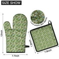 thumbnail image 6 of Green Bigfoot and Tree Pattern Kitchen Oven Mitt and Pot Holder Sets 2 Pcs for Baking, Cooking and Grilling, Heat Resistant Up To 392 °F, 6 of 7