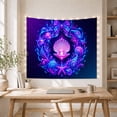thumbnail image 5 of Glowing Pearl in Open Seashell on Deep Navy Marine Wreath, Mystical Fantasy for Coastal Lovers, Ocean Inspired Wall Decor, Housewarming Gift, Tapestry Wall Hanging for Bedroom and Living Room, 5 of 7