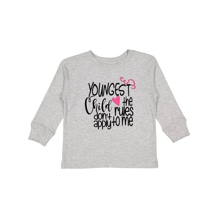 

Inktastic Youngest Child the Rules Don t Apply to Me Gift Toddler Boy or Toddler Girl Long Sleeve T-Shirt