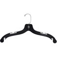 thumbnail image 2 of 17” Middle Heavy Weight Plastic Shirt Hanger with Molded Rubber Grippers, Black, 2 of 5