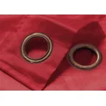 thumbnail image 3 of Gorgeous Home Linen 1 Piece Mira Faux Silk Semi-Sheer Bronze Grommet Curtain 55" x 63", Burgundy, 3 of 5