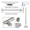 thumbnail image 3 of Goo-Ki 12.6"(320mm) Hole Center Knurled Satin Nickel Kitchen Cabinet Handles, Closet Classic Zinc Alloy Cabinet Pulls Dresser Handles for Bedroom, 6 Pack, 3 of 9