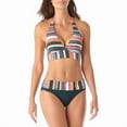 thumbnail image 3 of Anne Cole MULTI Stripe Marilyn Printed Halter-Neck Bikini Swim Top, US X-Small, 3 of 4