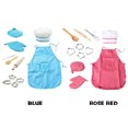 thumbnail image 3 of CAROOTU 11pcs Children's Cooking Set Pretend Play Gift Toy Chef Set Children's Aprons, 3 of 6