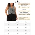 thumbnail image 5 of Agnes Orinda Women's Plus Size Waistcoat Vest Retro Halter Button Down Tweed Suit Blazers Vests 1X Black, 5 of 5