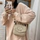 thumbnail image 3 of Cute and soft bear shoulder messenger bag female Japanese retro student girl handbag small square bag, messenger bag corduroy wallet, 3 of 4