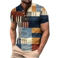 thumbnail image 2 of Zylanna Men's Short Sleeve T-Shirts, Lightweight Crew Neck Color Block Patching Summer Daily leisure Tops for Men Multicolor Size XL, 2 of 5