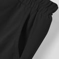 thumbnail image 6 of Boys Girls Sporty Shorts with Pockets Elastic Waist Summer Casual Cotton Athletic Running Shorts for Kids Black 11-12Y, 6 of 6