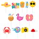 thumbnail image 4 of BRIGHTFUFU 12pcs Summer Beach Cupcake Toppers Picks Hawaiian Picks Pool Party Cake Decorations, 4 of 7