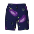 thumbnail image 4 of Lsque Mens Swim Trunks Eggplant Pattern - Bathing Suit Compression Liner - Beach Swim Shorts Swimwear - (S-3XL) - Stretch Quick Dry -Medium, 4 of 9