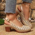 thumbnail image 5 of DIVVce Cutout Closed Toe Block Heel Slingback Sandals For Women Adjustable Buckle Comfort Footwear, 5 of 5