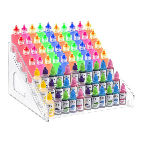 Clear Acrylic Paint Organizer (7 Tier),Paint Bottle Organizer,Acrylic Storage Organizer,Craft Rack