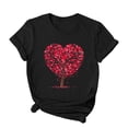 thumbnail image 4 of Fankiway T-Shirt à Manches Courtes Imprimé Col Rond Mode pour Femmes Ensemble de Vêtements Décontractés pour Femmes 2 Pcs, 4 of 4