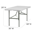 thumbnail image 5 of Flash Furniture 5-Foot Bi-Fold Granite White Plastic Folding Table, 5 of 8