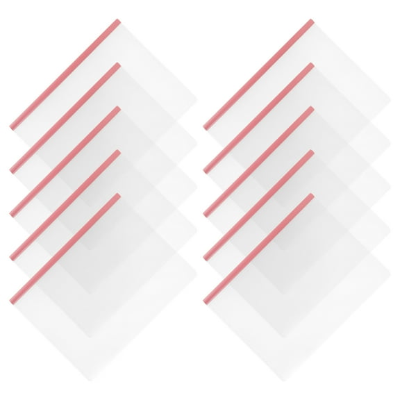 Raindrops 10pcs File Folders with Sliding Bar Document Binder for School Business Transparent File Folders