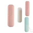 thumbnail image 6 of Toothbrush Holder Stripe Travel Toothpaste Storage Box Plastic Bathroom Wash Cup Traveling Outdoor Hiking Toothbrush Case, 6 of 9