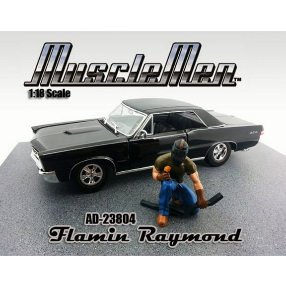 flamin raymond figure, green - american diorama figurine musclemen series i 23804 - 1/18 scale