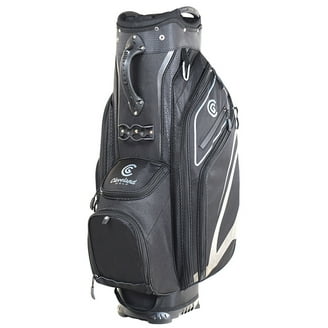 Founders Club Premium 14-Way Waterproof Cart Golf Bag - 12 Pockets, Black/Red