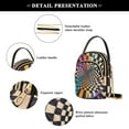 thumbnail image 4 of FORMRS Crossbody Bag for Women Quilted Travel Shoulder Cell Phone Purse with Chain Strap Handbag, Beige Wavy Plaid, 4 of 7