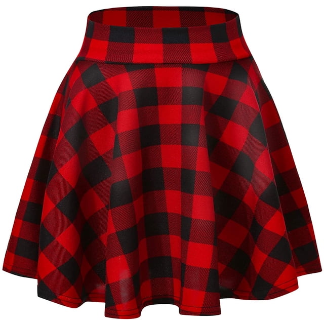 Urban CoCo Minifalda skater básica, versátil, elástica, acampanada, informal, para mujer