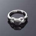 thumbnail image 3 of Anavia Heart in Hands Cremation Urn Ring Silver Stainless Steel Keepsake Memorial Ashes Ring - Size 8, 3 of 4