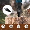 thumbnail image 2 of 1/2Pcs Firewood Log Splitter 32mm 42mm High-Carbon Steel Wood Log Drill Bit with Hex/Round/Square Shank Titanium Coated Sturdy Wood Splitting Screw Cone for Electric Drill Camping, 2 of 10