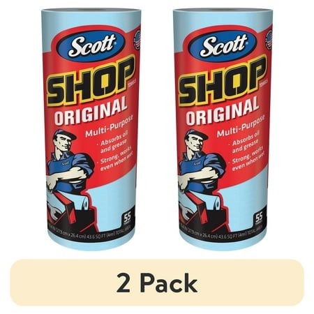 (2 pack) Kimberly-Clark Scott Shop Towels, Single Roll