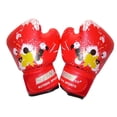 thumbnail image 1 of Dalazy 1 Paire de Gants de Boxe pour Enfants en Cuir PU Sac de Sport Gants d'Entraînement pour Enfants Sanda Gants de Boxe Rouges, 1 of 6