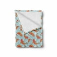 thumbnail image 2 of Fish Soft Flannel Fleece Throw Blanket, Colorful Japanese Koi Fishes Swimming in the Abstract Sea Waves River Carps, Cozy Plush for Indoor and Outdoor Use, 50" x 70", Multicolor, by Ambesonne, 2 of 6