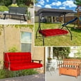 thumbnail image 4 of Porch Swing Cushions, Swing Cushions 3 Seater Replacement with Backrest, Thicken 4" Waterproof Bench Pad Cushions, Outdoor Loveseat Cushions Non-Slip Chairs Pad (Red), 4 of 7