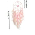 thumbnail image 3 of Vacemry Under $5 Woven Dreamcatcher Mobile, Pink Feather Hanging Ornament, Handcrafted Wall Decor for Bedroom, Bohemian Style Home Accent, 3 of 9