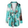 thumbnail image 4 of EQWLJWE Robe à Manches Longues pour Femmes avec Imprimé, Col en V, Aguichant, Mode, Col à Revers, Polyester, Robe Chemise Courte, 4 of 8