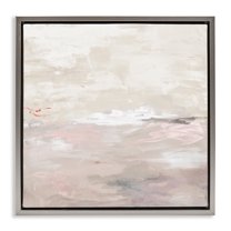 Stupell Industries Serenity Neutral Landscape Abstract Painting Gray Floater Framed Canvas Art Print Wall Art, 25 x 25