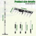 thumbnail image 4 of Heavy Duty Weeding Rake with Long Handle, 8 Teeth Adjustable Length Weed Puller Tool 61.5 Inch, Manual Weeder for Weeding, Cultivating & Soil Aeration(RL 1 PC), 4 of 6