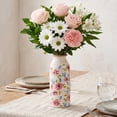 thumbnail image 3 of DAKIMOE Rustic Ceramic Vase, Decorative Flower Vase Farmhouse Decor for Home Living Room Bedroom Kitchen Office Shelf Decor,8 Inches, 3 of 7