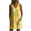 thumbnail image 5 of WAGUTH Women's Floral Print Mini Dresses Sleeveless V-Neck Shift Dress Boho Casual Summer Everyday & Beach Sundress with Side Pockets, 5 of 6
