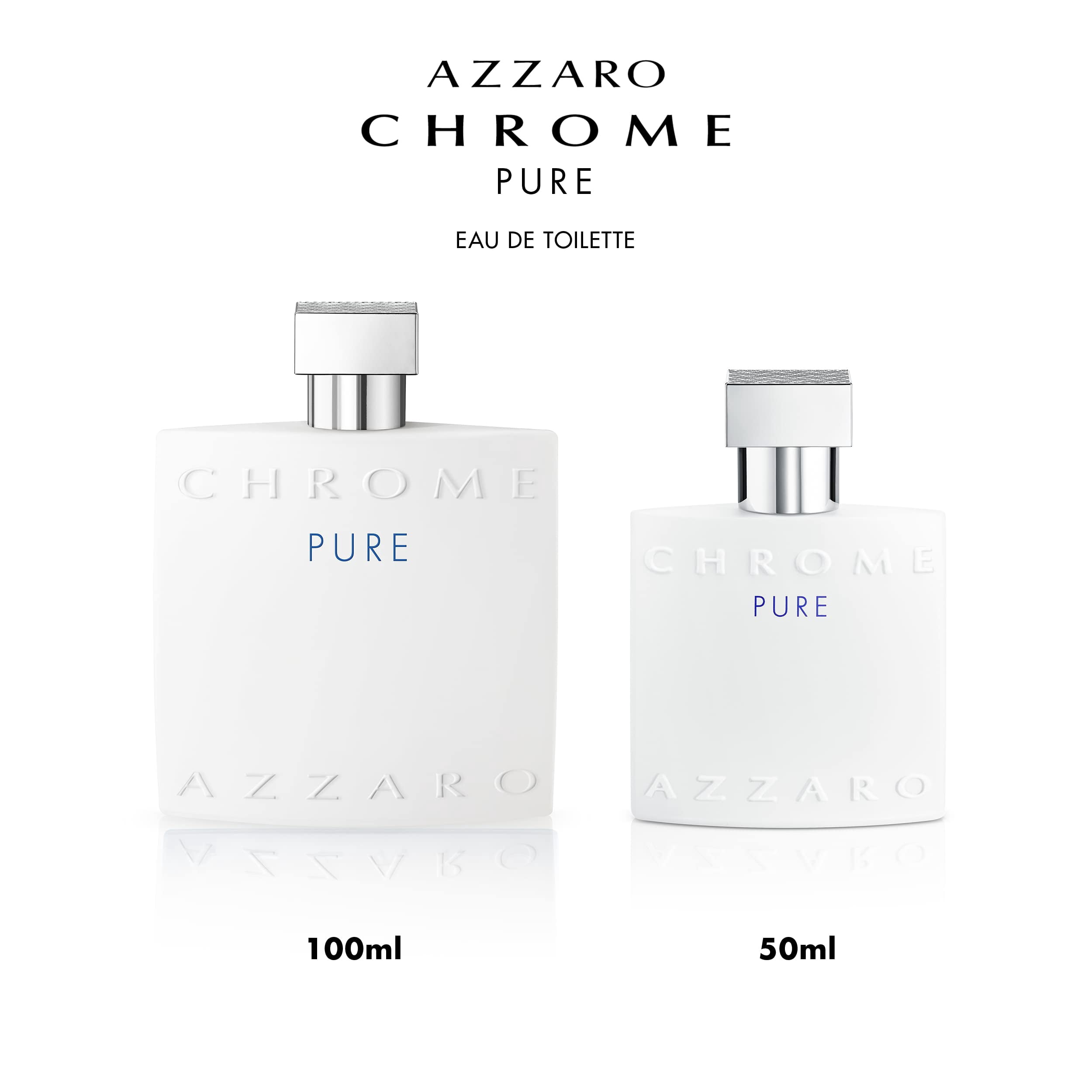Azzaro Chrome Pure Eau de Toilette Spray, Cologne for Men, 3.4 oz