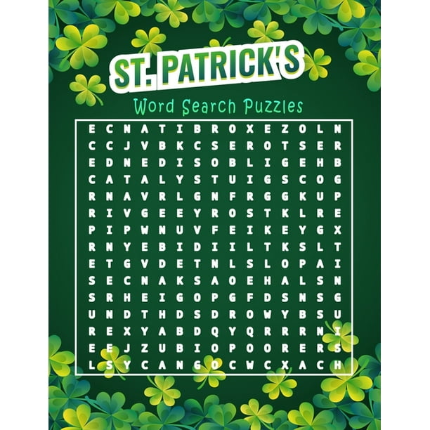 st patrick s word search puzzles from easy to hard tricky puzzles for all levels large print paperback walmart com