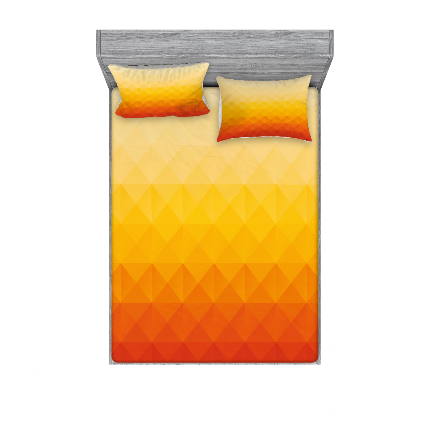 Abstract Bedding Set with Sheet & Covers, Digital Triangle Geometric