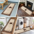 thumbnail image 5 of Western Star Brown 2'x6' Runner Rugs for Hallway Kitchen Bedside Non Slip, Texas Stars Retro Farmhouse Buffalo Plaid Entryway Rug Runners with Rubber Backing, Long Carpet Runner for Laundry Room, 5 of 8