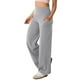 thumbnail image 1 of Pantalones de yoga anchos para mujer: cintura alta, bolsillos, tejido elástico, petite/regular/tall, tallas S-XXL para uso informal/deportivo., 1 of 6