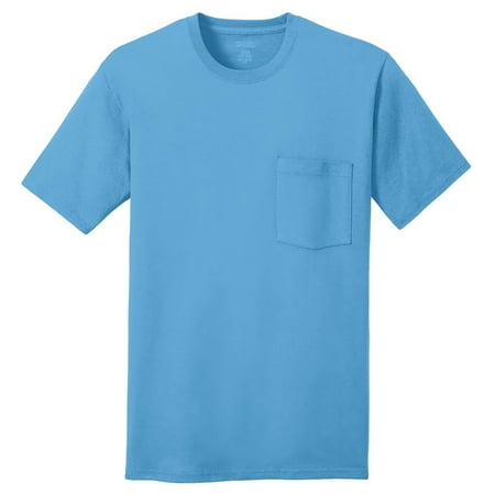 Gold Roman Chest Plate - Port & Company Men's Chest Pocket Fashionable T-Shirt
