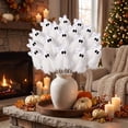 thumbnail image 2 of Clearance Gunhay Halloween White Ghost Stems, 12 Inch Cute Glitter Ghost Picks with Tassel Gothic Spooky Tree Picks for Halloween Table Centerpieces Decorations, 2 of 7