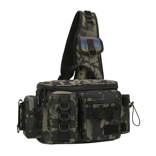 Bolsa para aparejos de pesca, organizador de cañas, talla S, patrón verde Patrón verde talla S