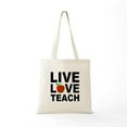 thumbnail image 5 of CafePress - Live Love Teach Tote Bag - Unisex Canvas Tote Bag, Beige, 1-Piece, 5 of 6