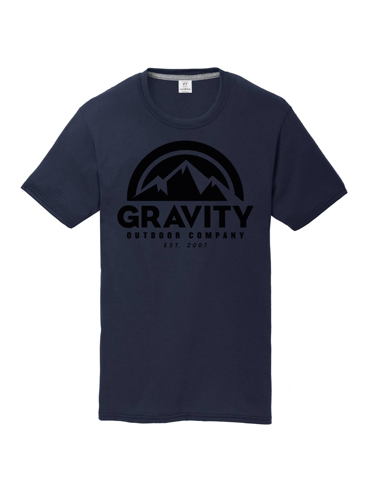 Gravity Outdoor Co. Youth Performance T-Shirt - Black Logo - Navy - X-Large