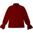 thumbnail image 1 of MEZZALL Chemise Unie pour Garçons Tout-Petits, Jacobite Écossais Classique Décontracté, Rouge, 4-5 Ans, 1 of 2