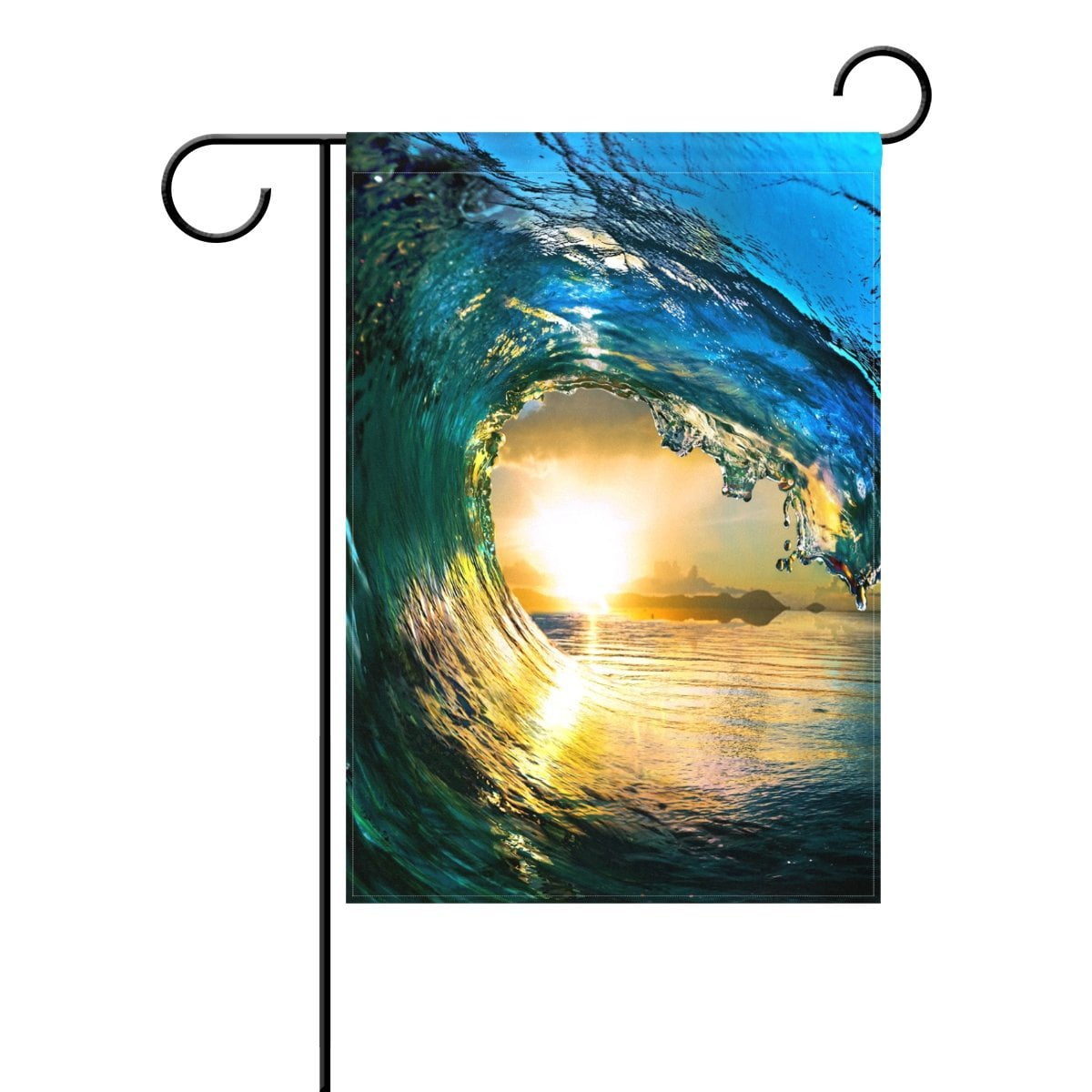POPCreation Amazing Sea Wave Garden Flag Dacing Ocean Wave Outdoor Flag